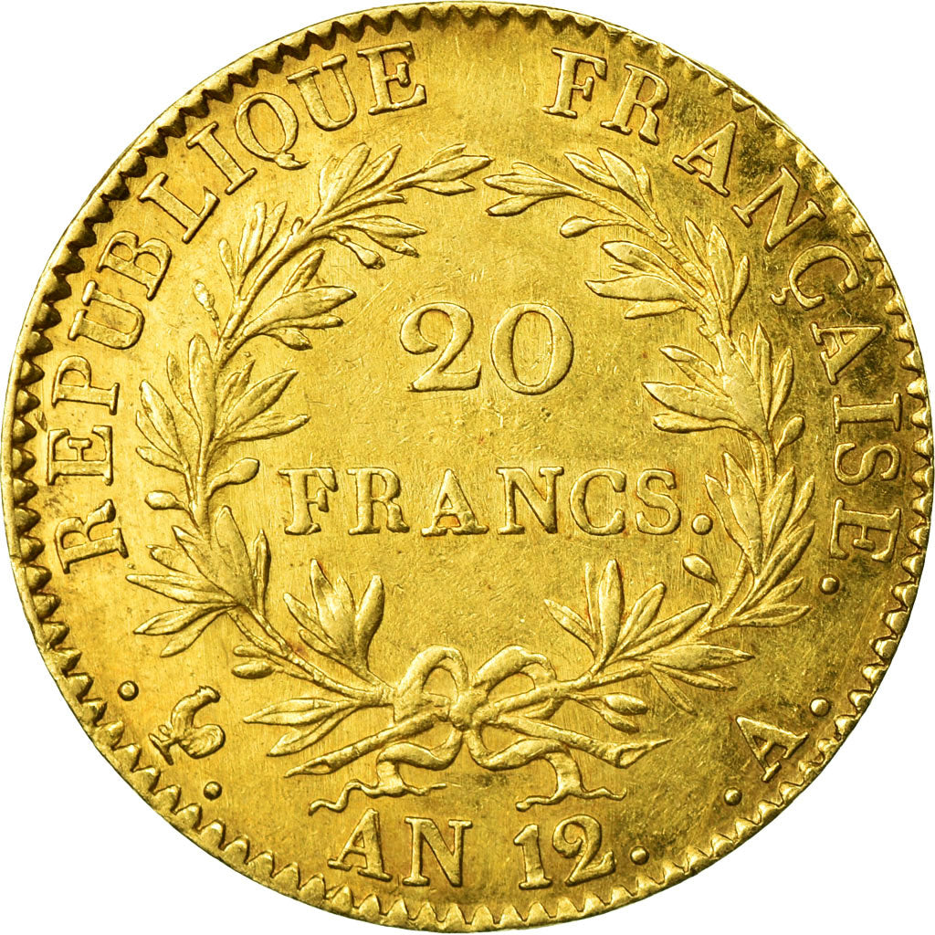 Munten, Frankrijk, Napoléon I, 20 Francs, Jaar 12 (1804), Paris, PR, Goud