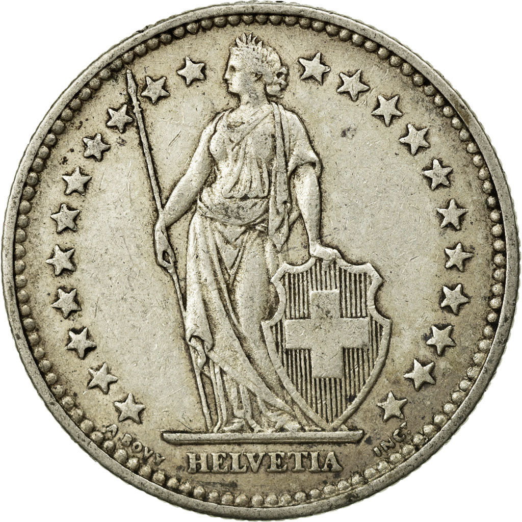 Coin, Switzerland, 2 Francs, 1909, Bern, EF(40-45), Silver, KM:21