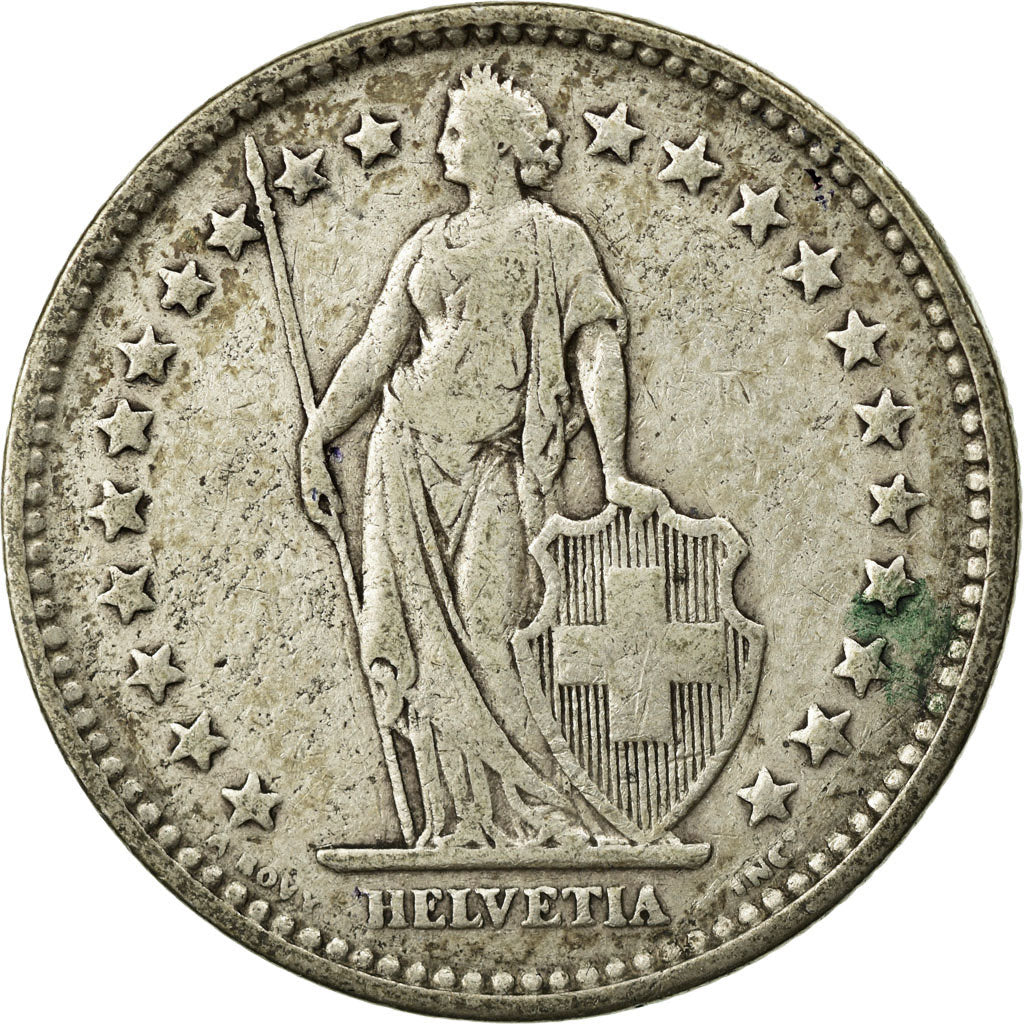 Coin, Switzerland, 2 Francs, 1920, Bern, VF(30-35), Silver, KM:21