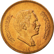 Munten, Jordanië, Hussein, 10 Fils, Qirsh, Piastre, 1989, PR, Bronze, KM:37