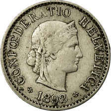 Coin, Switzerland, 5 Rappen, 1892, Bern, EF(40-45), Copper-nickel, KM:26