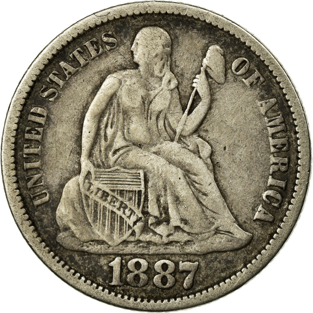 Moneda, Estados Unidos, Seated Liberty Dime, Dime, 1887, U.S. Mint