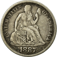 Moneda, Estados Unidos, Seated Liberty Dime, Dime, 1887, U.S. Mint
