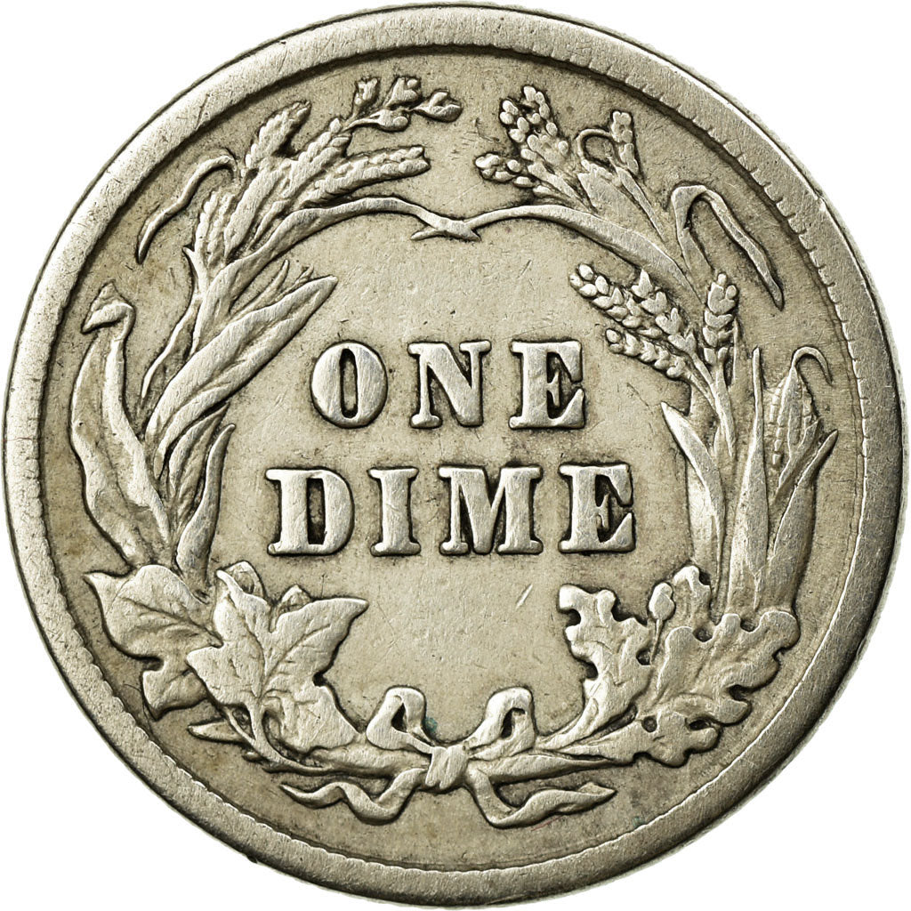 Coin, United States, Barber Dime, Dime, 1911, U.S. Mint, Philadelphia