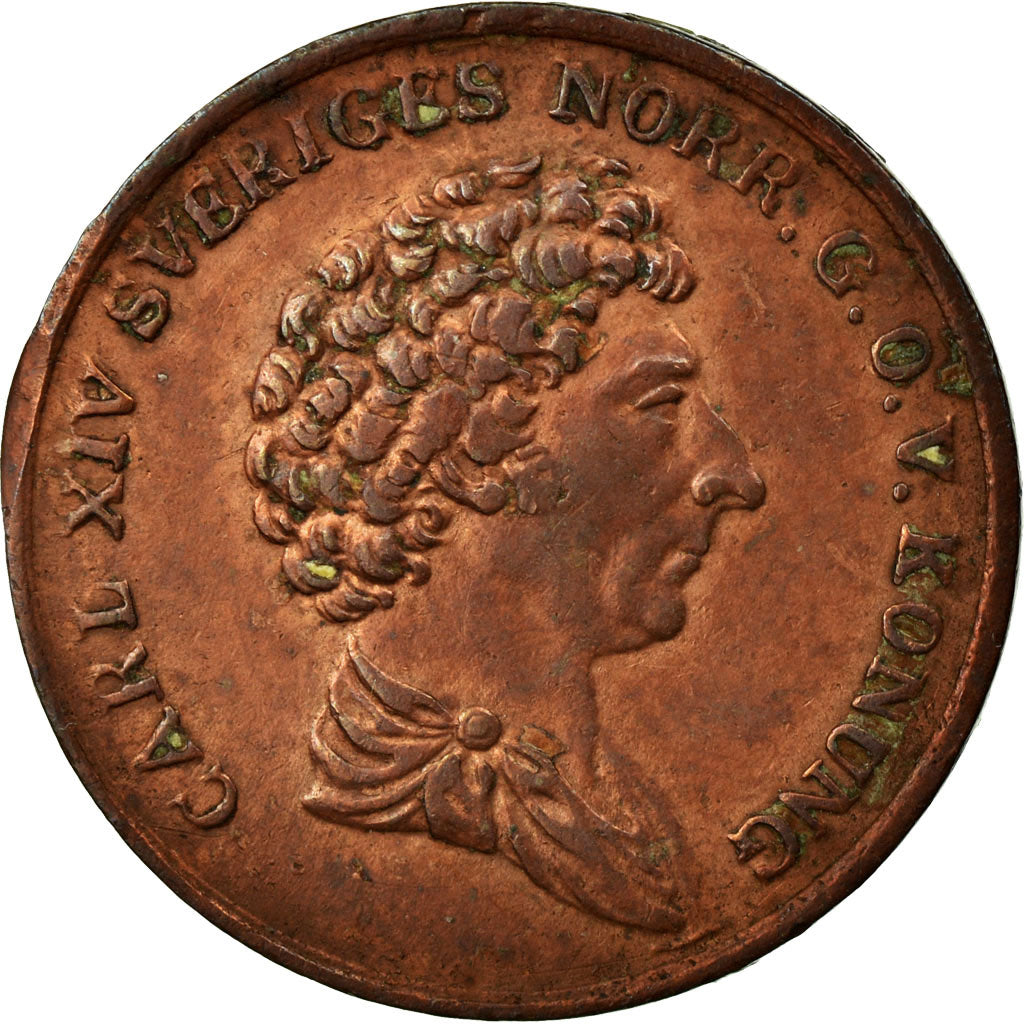 Moneta, Svezia, Carl XIV Johan, 1/6 Skilling, 1832, BB, Rame, KM:633