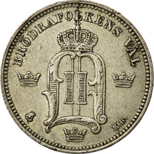 Coin, Sweden, Oscar II, 10 Öre, 1892, EF(40-45), Silver, KM:755