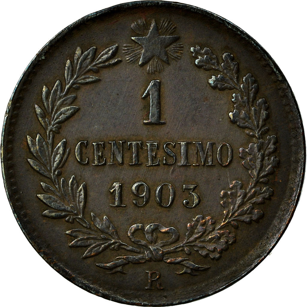 Coin, Italy, Vittorio Emanuele III, Centesimo, 1903, Rome, AU(55-58), Bronze
