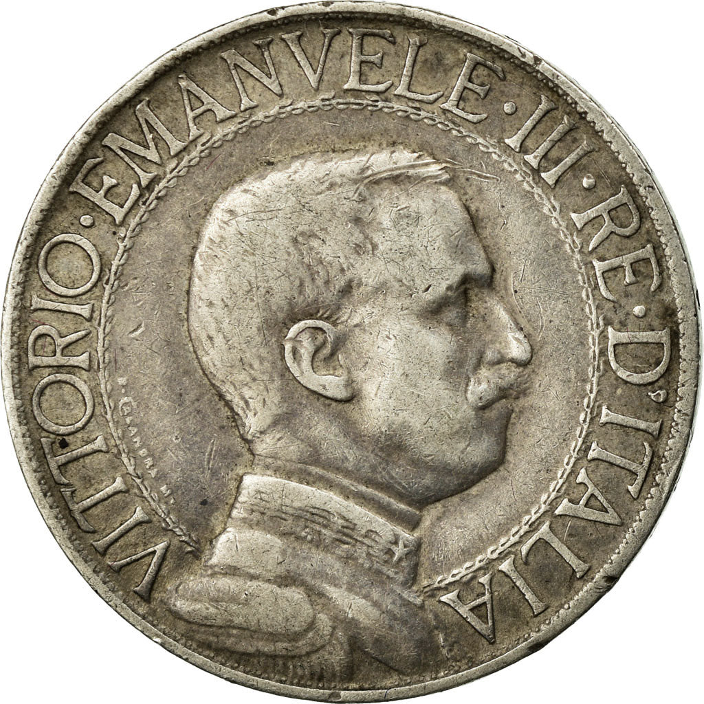 Coin, Italy, Vittorio Emanuele III, Lira, 1913, Rome, VF(30-35), Silver, KM:45