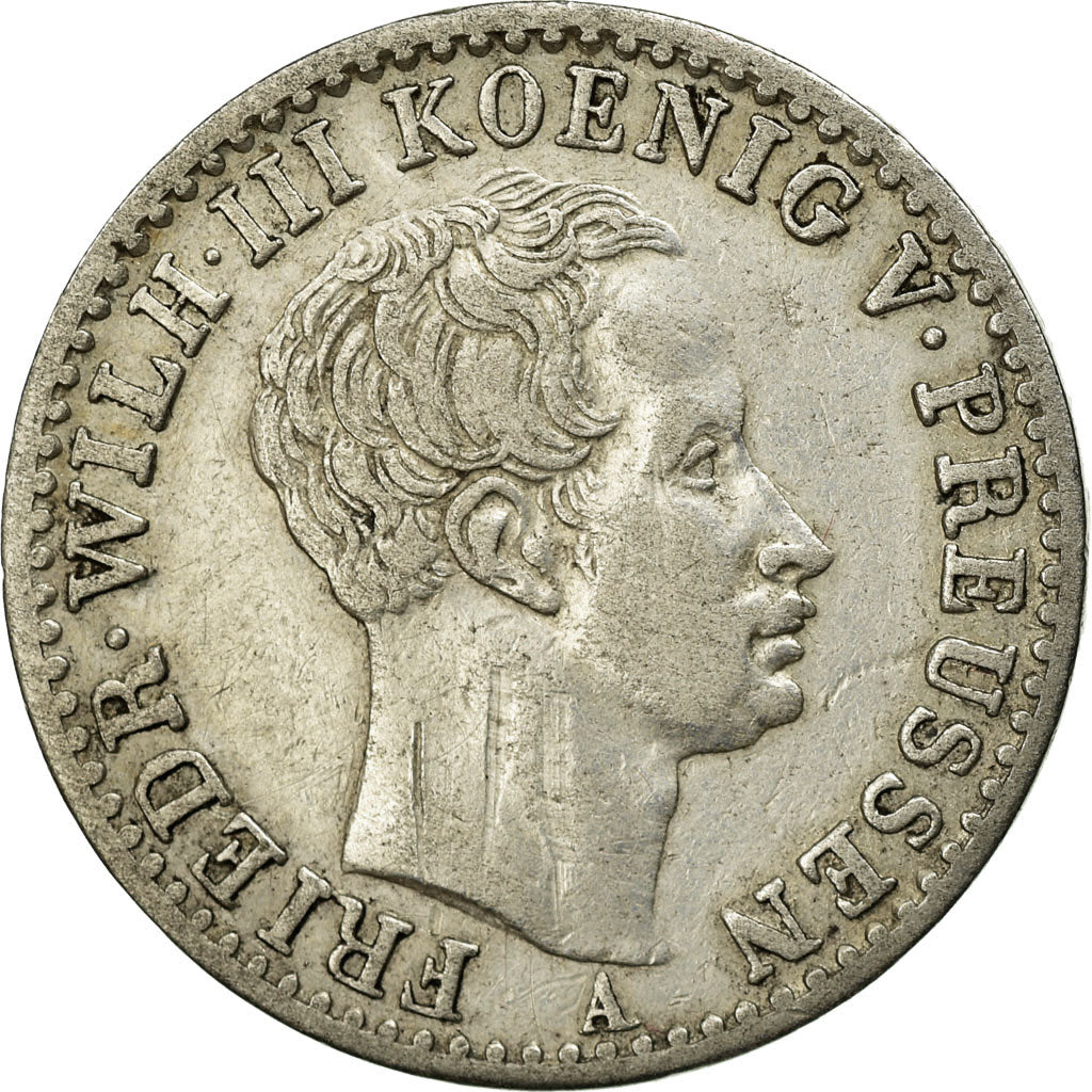 Münze, Deutsch Staaten, PRUSSIA, Friedrich Wilhelm III, 1/6 Thaler, 1822