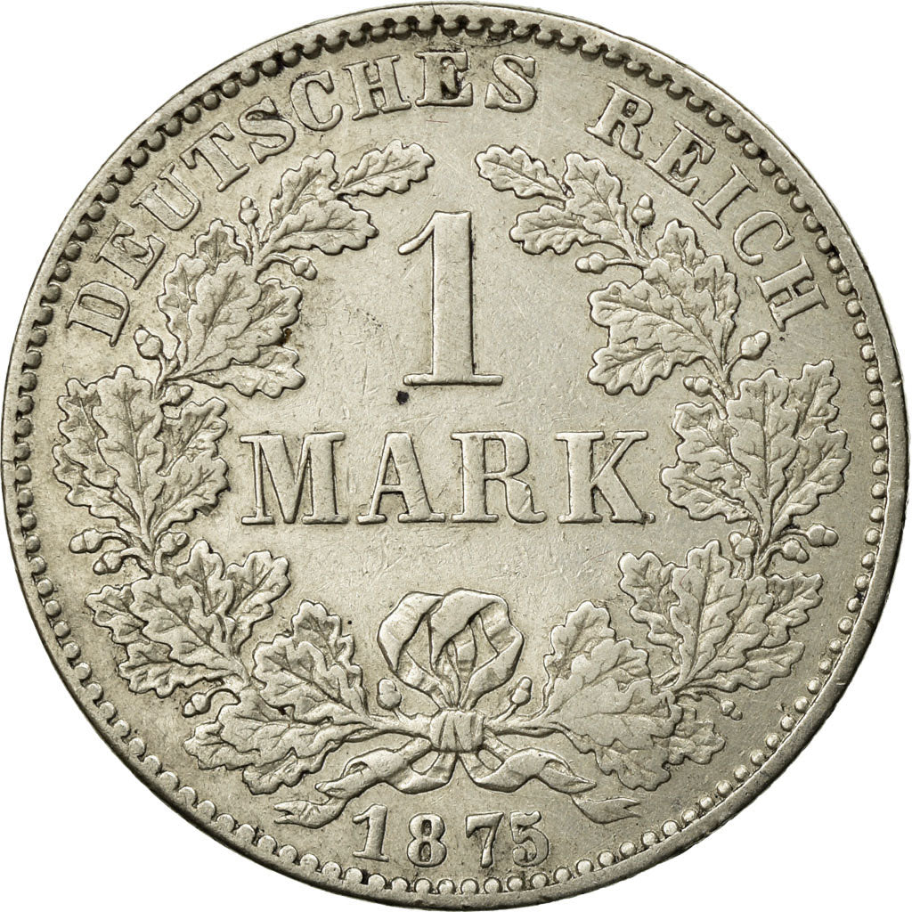 Moneta, GERMANIA - IMPERO, Wilhelm I, Mark, 1875, Darmstadt, BB, Argento, KM:7