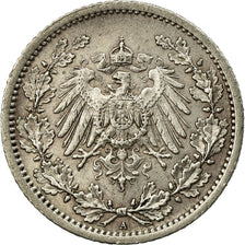 Munten, DUITSLAND - KEIZERRIJK, 1/2 Mark, 1914, Berlin, PR, Zilver, KM:17