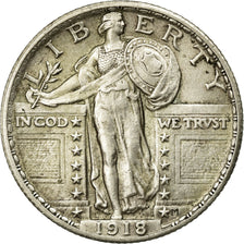 Coin, United States, Standing Liberty Quarter, 1918, Philadelphia, EF(40-45)