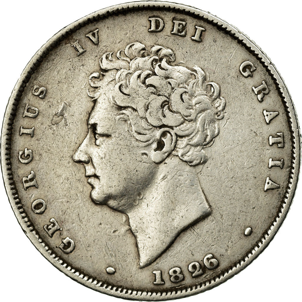 Coin, Great Britain, George IV, Shilling, 1826, VF(30-35), Silver, KM:694