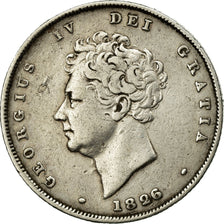 Coin, Great Britain, George IV, Shilling, 1826, VF(30-35), Silver, KM:694