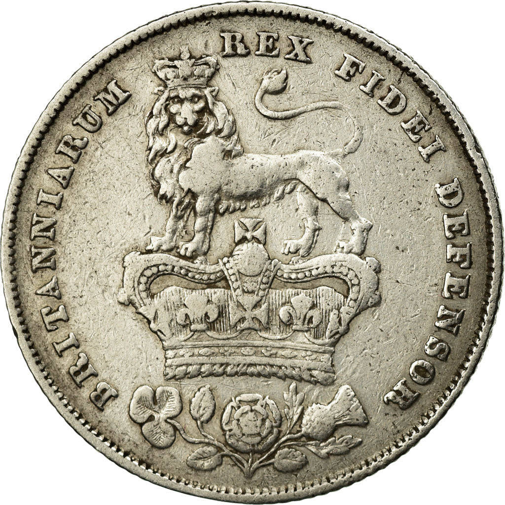 Coin, Great Britain, George IV, Shilling, 1826, VF(30-35), Silver, KM:694