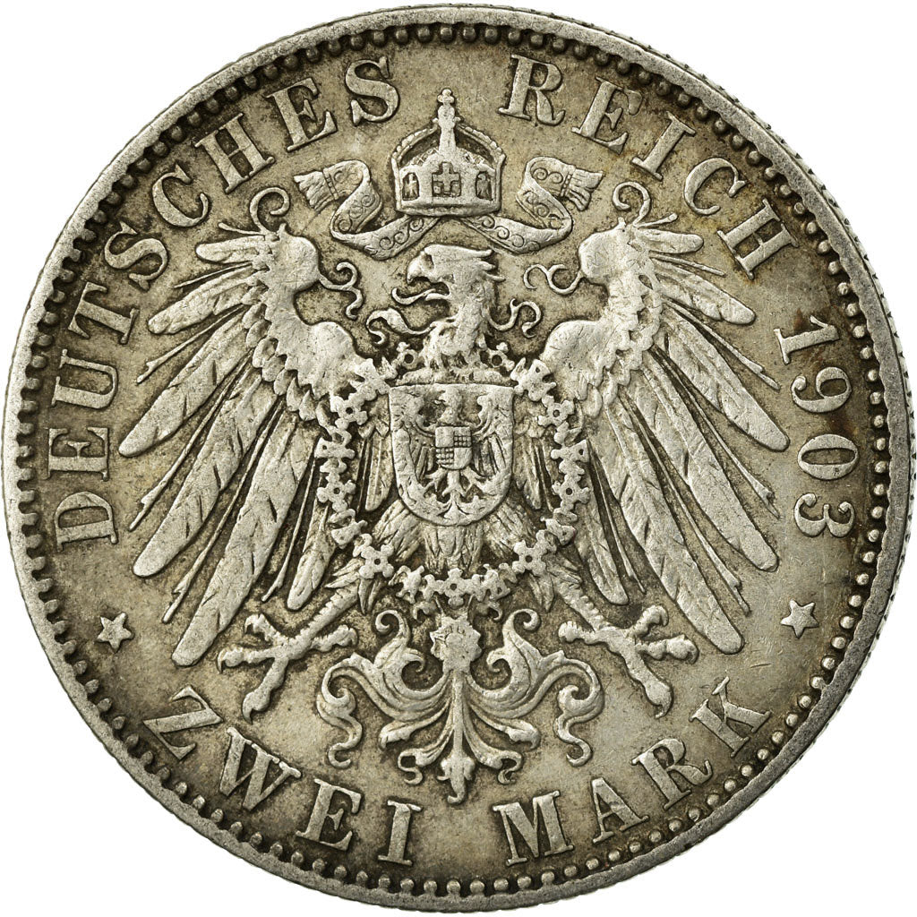 Coin, German States, SAXONY-ALBERTINE, Georg, 2 Mark, 1903, Muldenhütten