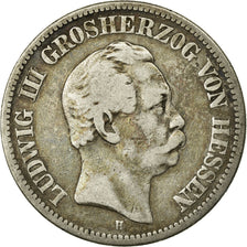 Coin, German States, HESSE-DARMSTADT, Ludwig III, 2 Mark, 1876, Darmstadt