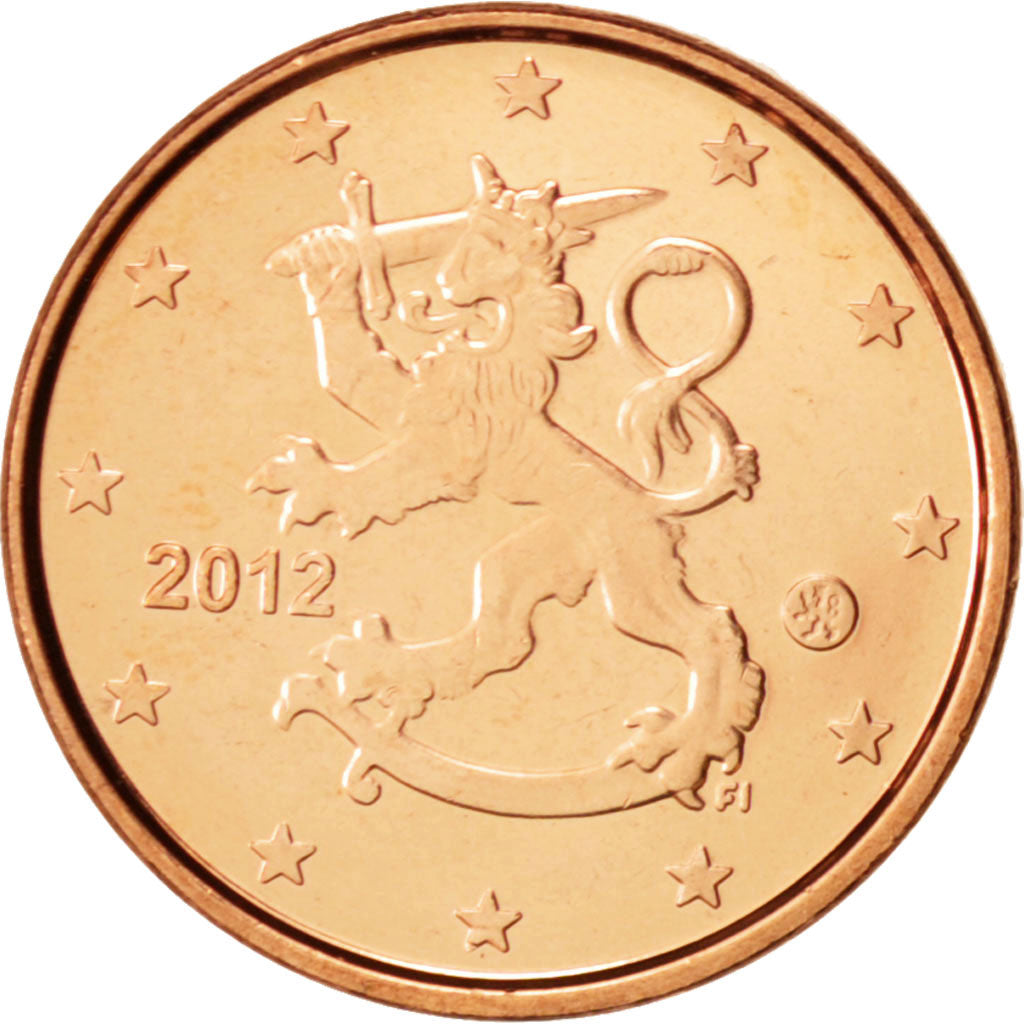 Finland, Euro Cent, 2012, MS(65-70), Copper Plated Steel, KM:98