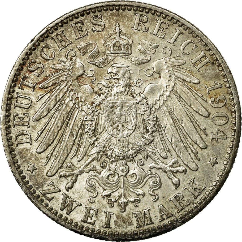 Moneta, Landy niemieckie, BAVARIA, Otto, 2 Mark, 1904, Munich, EF(40-45)