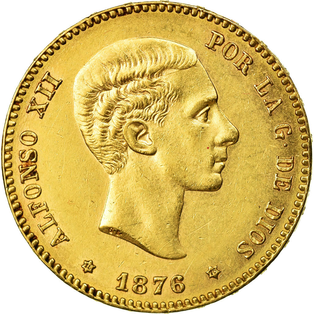 Moneda, España, Alfonso XII, 25 Pesetas, 1876, Madrid, EBC, Oro, KM:673