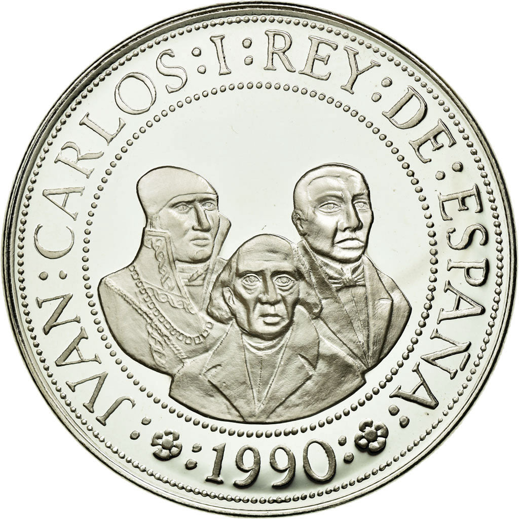 Coin, Spain, Juan Carlos I, Aztec, 2000 Pesetas, 1990, Madrid, MS(65-70)