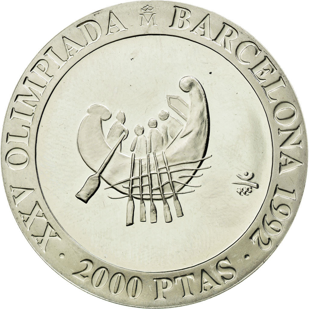 Coin, Spain, Juan Carlos I, Barcelona Olympics, 2000 Pesetas, 1990, Madrid