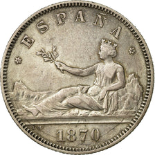 Moneda, España, Provisional Government, 2 Pesetas, 1870 (73), Madrid, MBC+