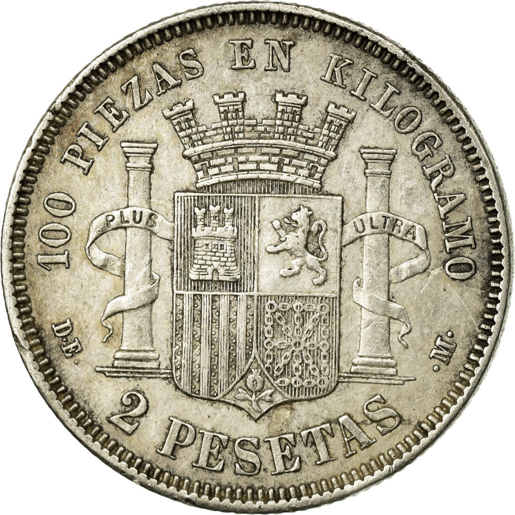 Münze, Spanien, Provisional Government, 2 Pesetas, 1870 (74), Madrid, SS+