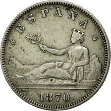 Coin, Spain, Provisional Government, 2 Pesetas, 1870 (74), Madrid, EF(40-45)
