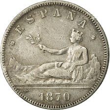 Coin, Spain, Provisional Government, 2 Pesetas, 1870 (75), Madrid, EF(40-45)