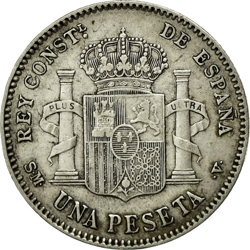 Coin, Spain, Alfonso XIII, Peseta, 1900, Madrid, EF(40-45), Silver, KM:706