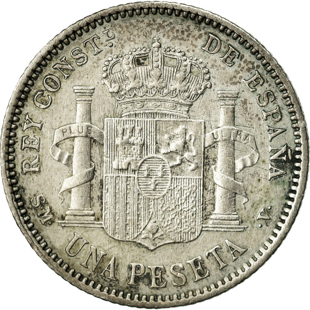 Moneta, Spagna, Alfonso XIII, Peseta, 1904, Madrid, BB, Argento, KM:721
