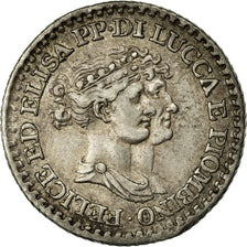 Munten, Italiaanse staten, LUCCA, Felix and Elisa, Franco, 1808, Firenze, ZF