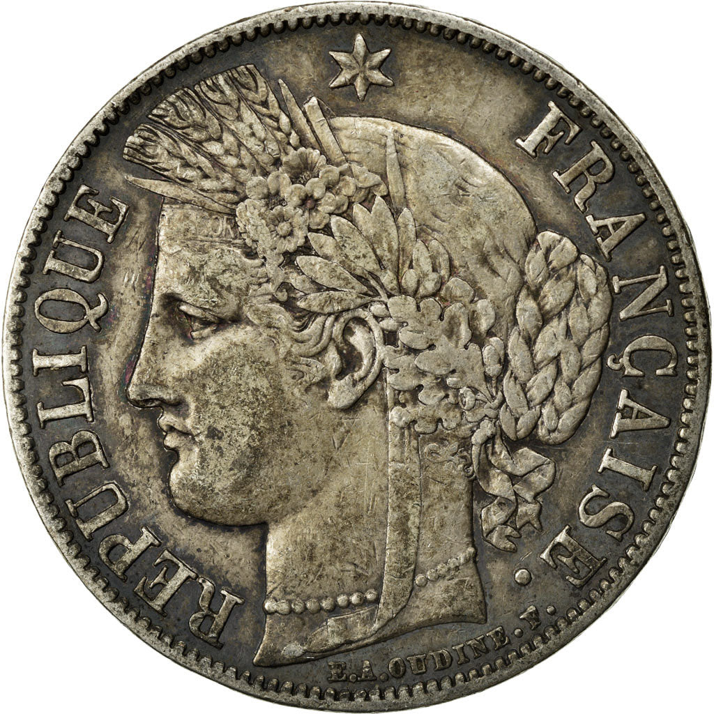 Coin, France, Cérès, 5 Francs, 1851, Paris, EF(40-45), Silver, KM:761.1