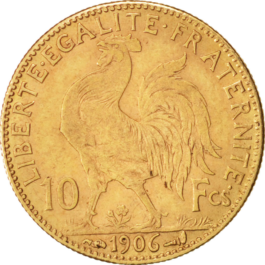 Coin, France, Marianne, 10 Francs, 1906, Paris, AU(50-53), Gold, KM:846