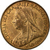 Coin, Great Britain, Victoria, Farthing, 1896, AU(55-58), Bronze, KM:788.1