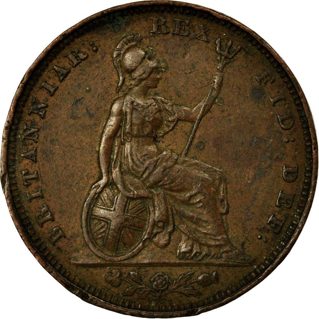 Coin, Great Britain, George IV, Farthing, 1826, EF(40-45), Copper, KM:697