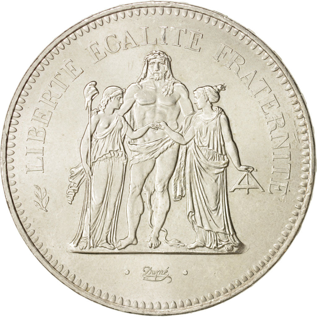 France, Hercule, 50 Francs, 1975, Paris, MS, Silver, KM:941.1, Gadoury:882