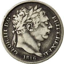 Coin, Great Britain, George III, 6 Pence, 1816, EF(40-45), Silver, KM:665