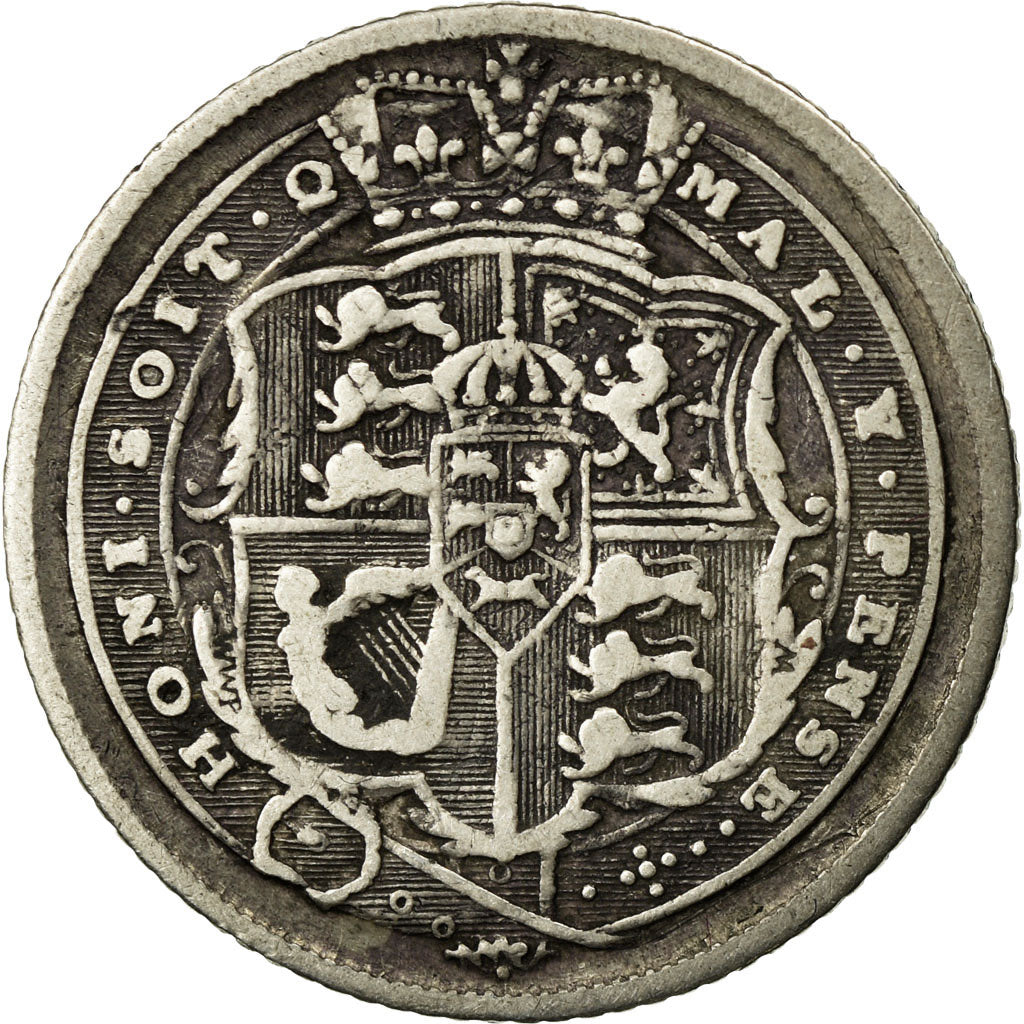 Coin, Great Britain, George III, 6 Pence, 1816, EF(40-45), Silver, KM:665