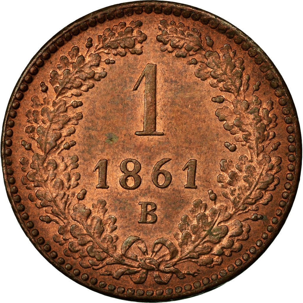 Coin, Austria, Franz Joseph I, Kreuzer, 1861, Kremnitz, MS(63), Copper, KM:2186