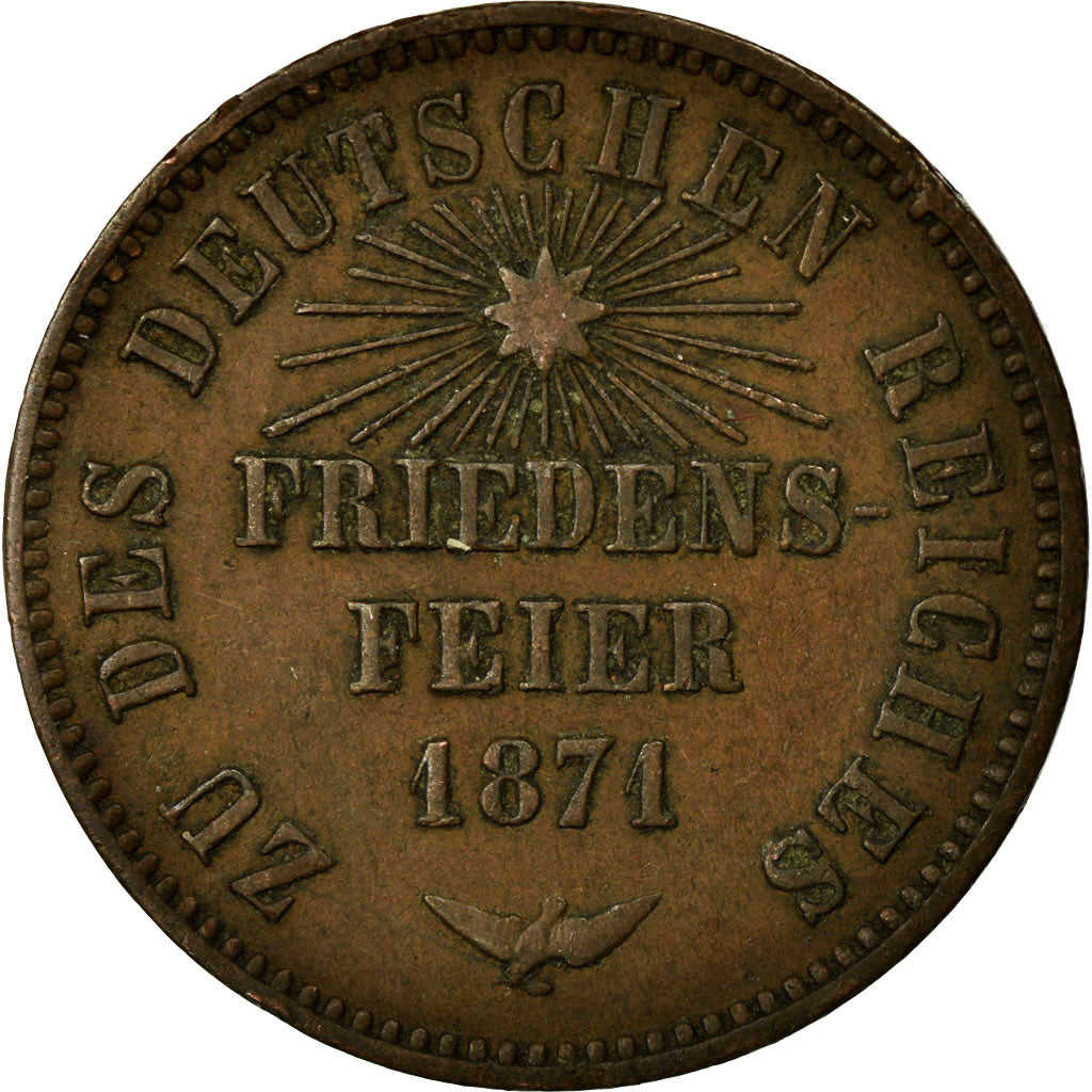 Moneda, Estados alemanes, BADEN, Friedrich I, Kreuzer, 1871, MBC+, Cobre, KM:252