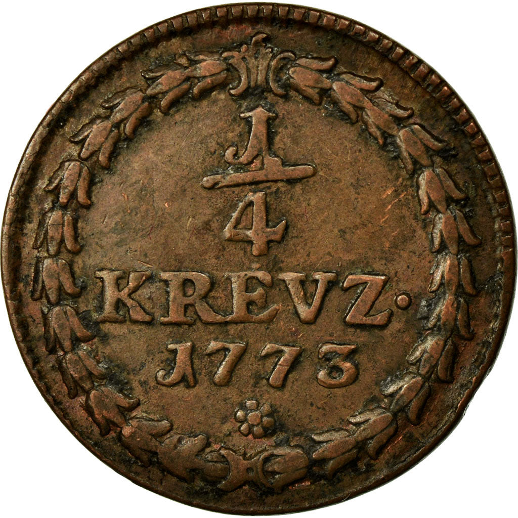 Münze, Deutsch Staaten, PFALZ-ELECTORAL PFALZ, Karl Theodor, 1/4 Kreuzer, 1773