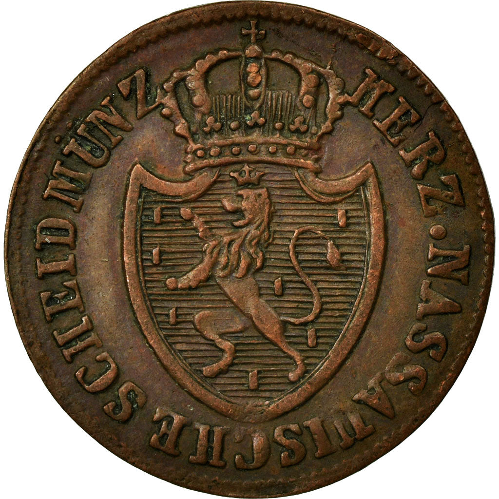 Münze, Deutsch Staaten, NASSAU, Wilhelm, 1/4 Kreuzer, 1819, Wiesbaden, SS+