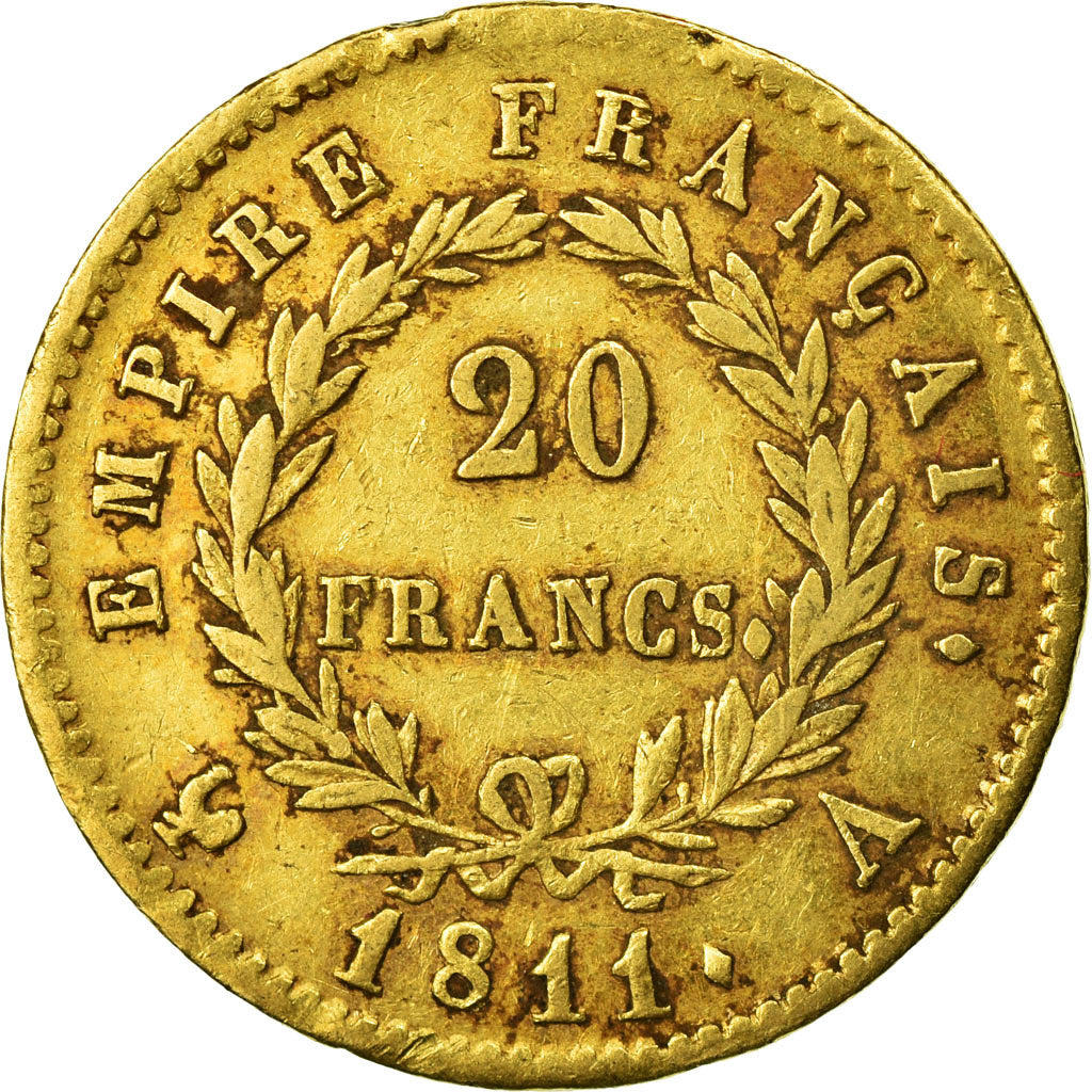 Coin, France, Napoléon I, 20 Francs, 1811, Paris, EF(40-45), Gold, KM:695.1