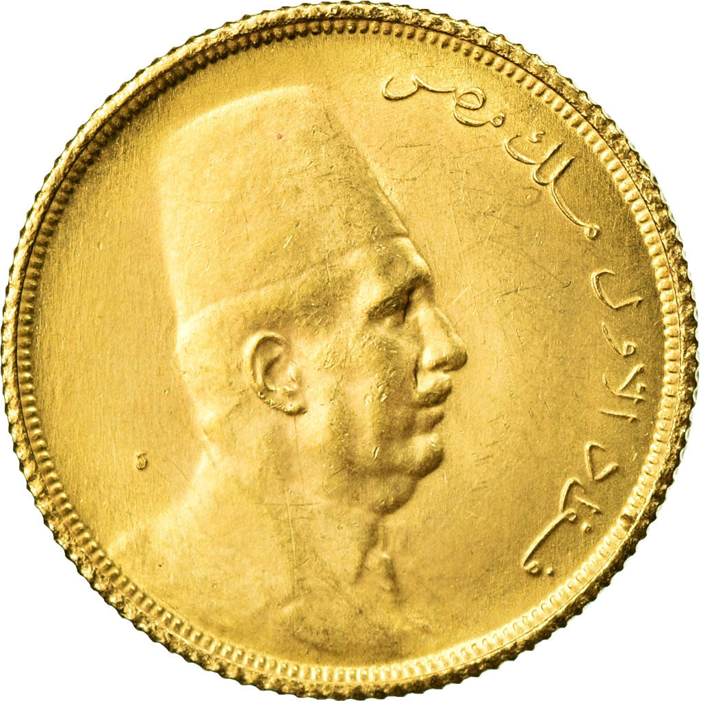 Coin, Egypt, Fuad I, 20 Piastres, 1923, British Royal Mint, MS(60-62), Gold
