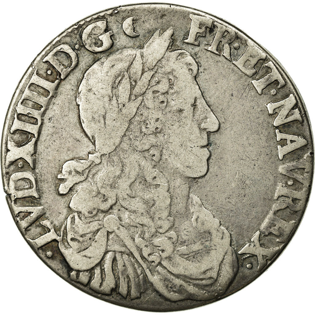 Moneta, Francia, Louis XIV, 1/2 Écu au buste juvénile, 1/2 Ecu, 1662, Rouen