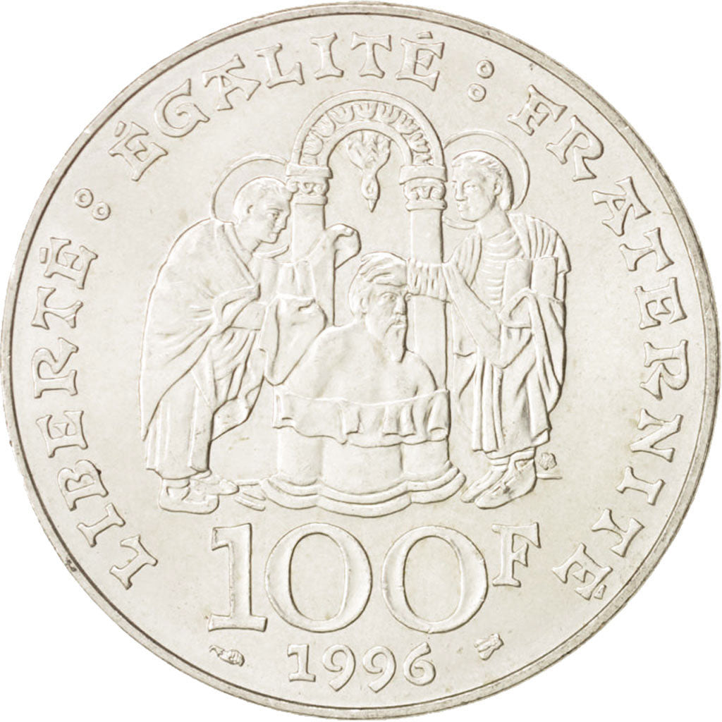 France, Clovis, 100 Francs, 1996, Silver, KM:1180, Gadoury:953