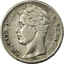 Coin, France, Charles X, 1/2 Franc, 1827, Paris, VF(30-35), Silver, KM:723.1
