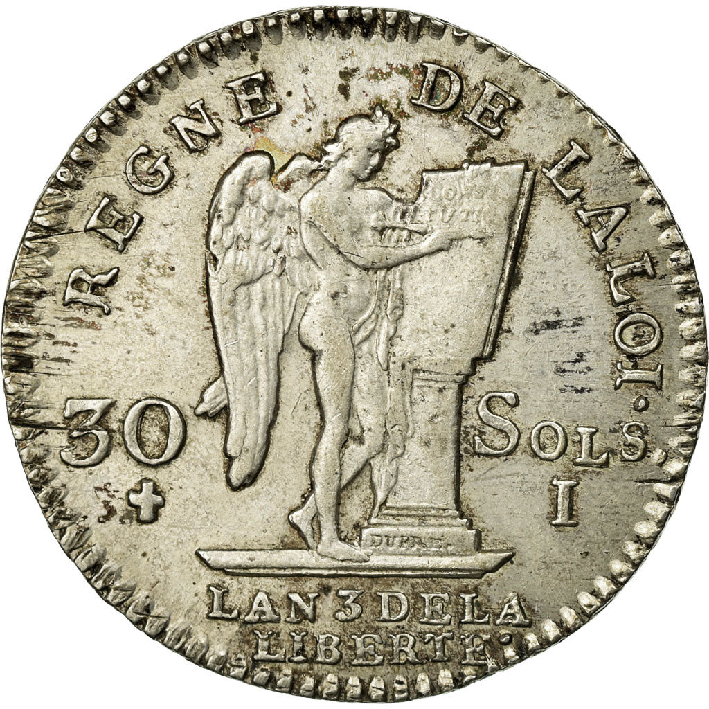 Munten, Frankrijk, Louis XVI, 30 sols françois, 30 Sols, 1791, Limoges, ZF+